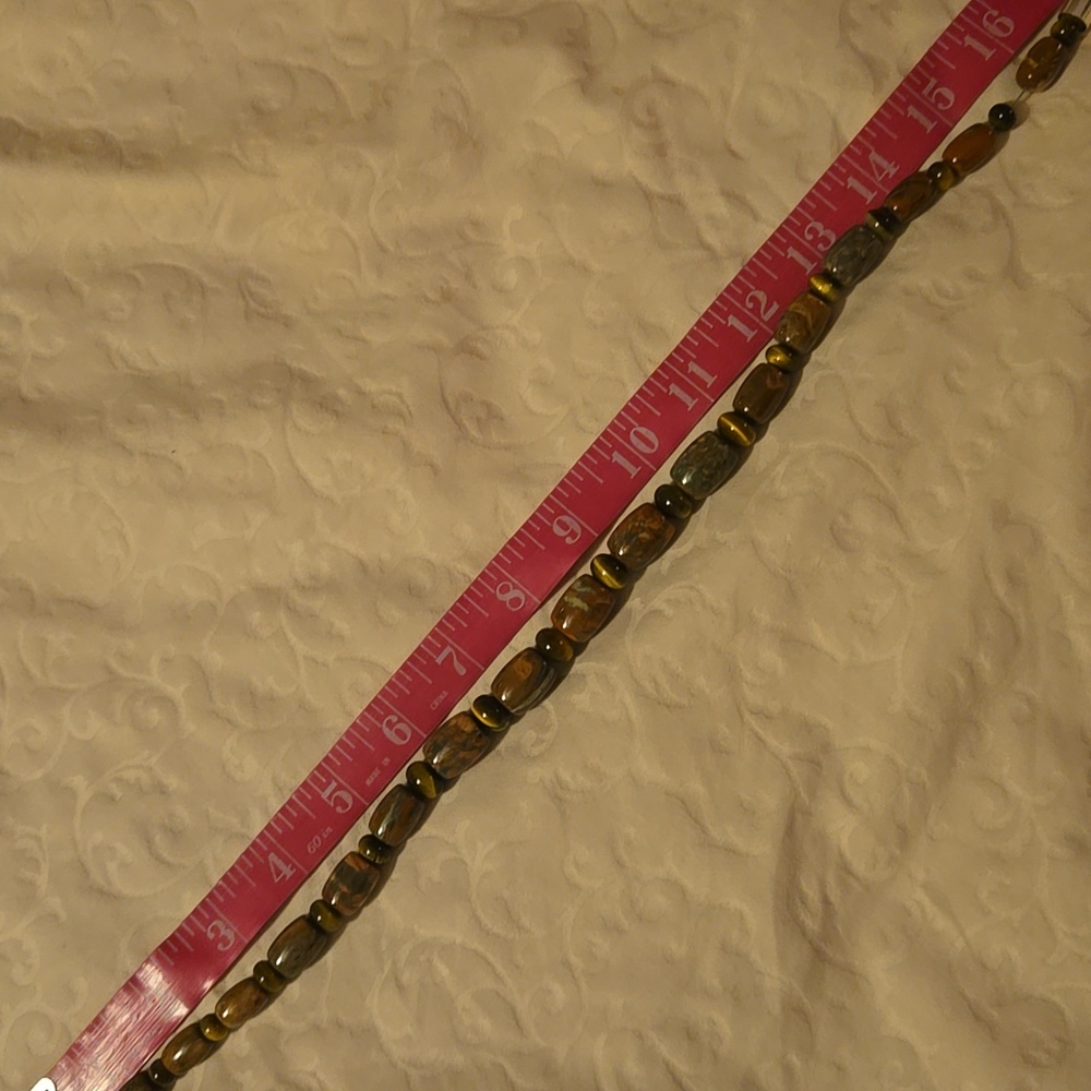 Authentic Sterling Silver Polychrome Jasper Neckl… - image 6